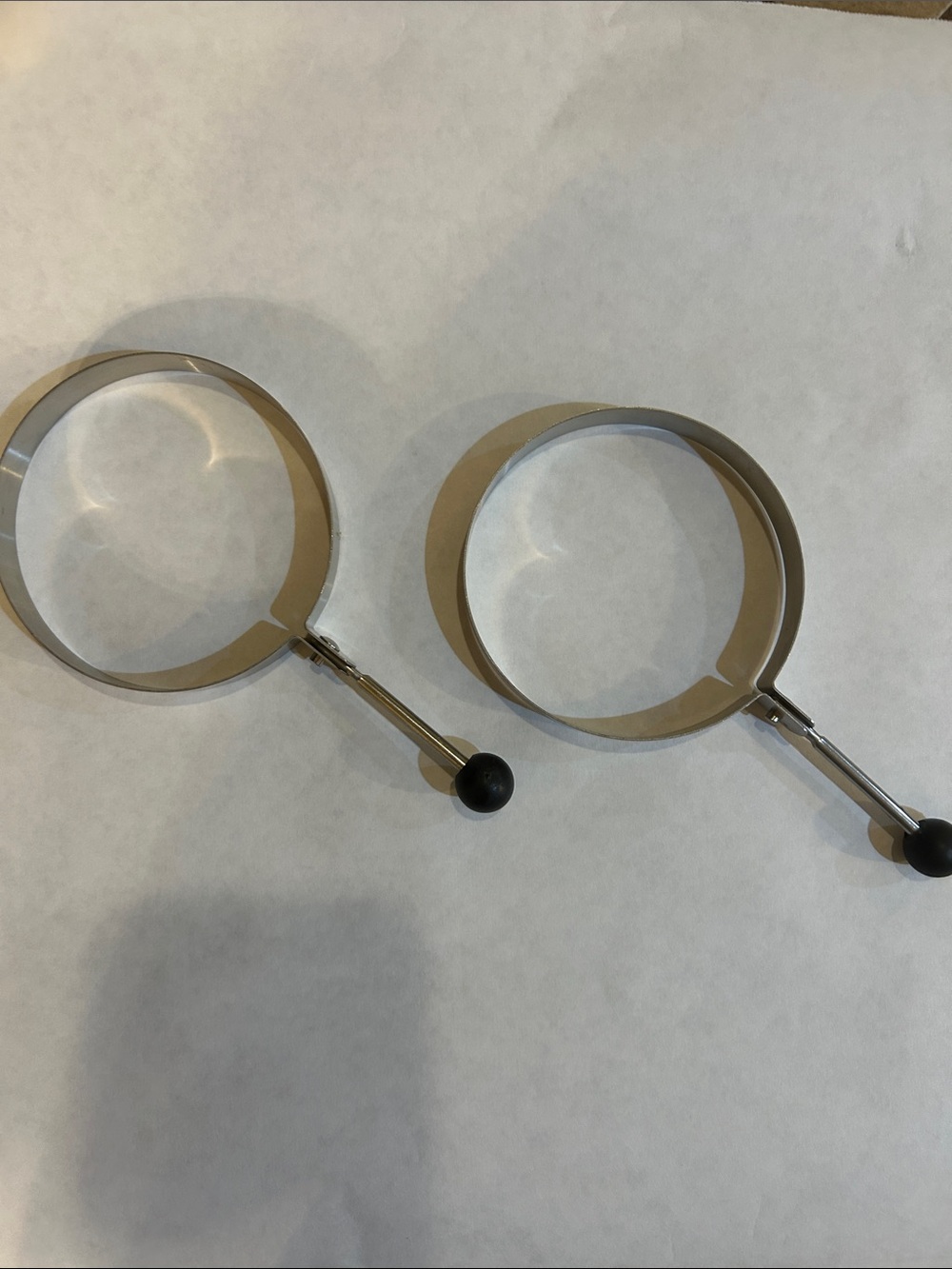 Stainless Steel Egg Rings Set with Black Knob Handles